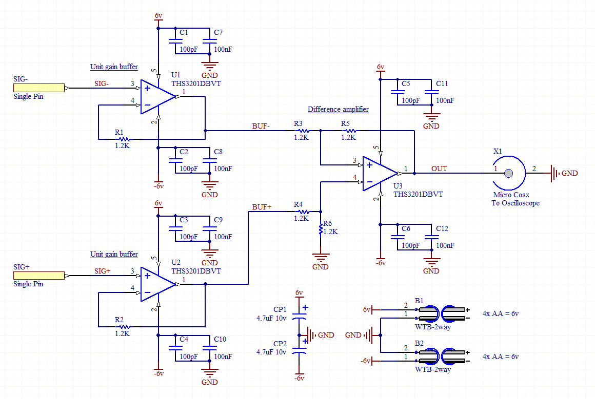 Differential probe schematic