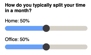 time percentage slider