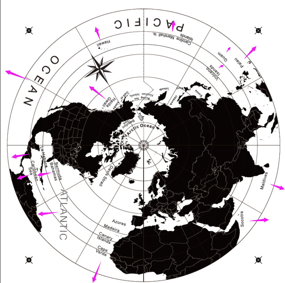 Pole centered map