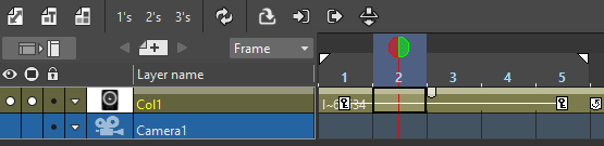 Timeline in OpenToonz