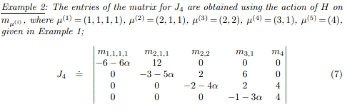 Jack polynomial example