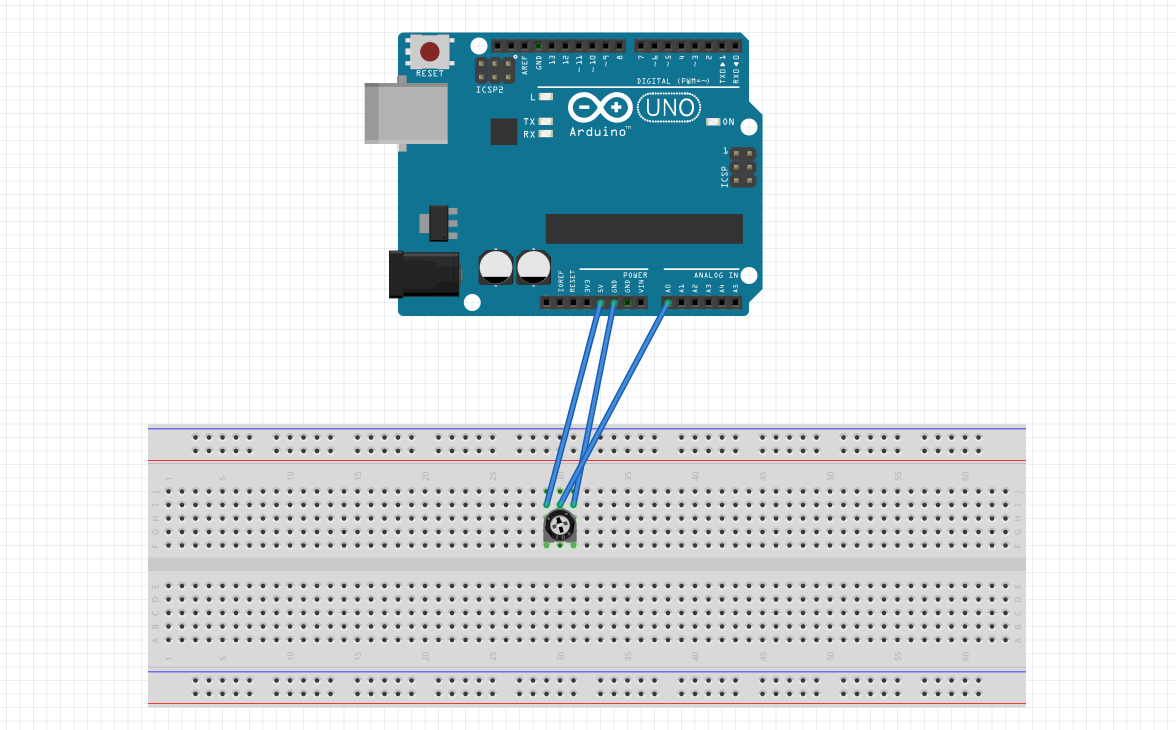 pot interfacing with arduino uno