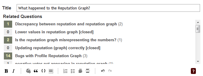 What happened to the Reputation Graph? search results