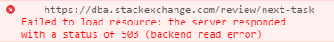 status 503 (backend read error)