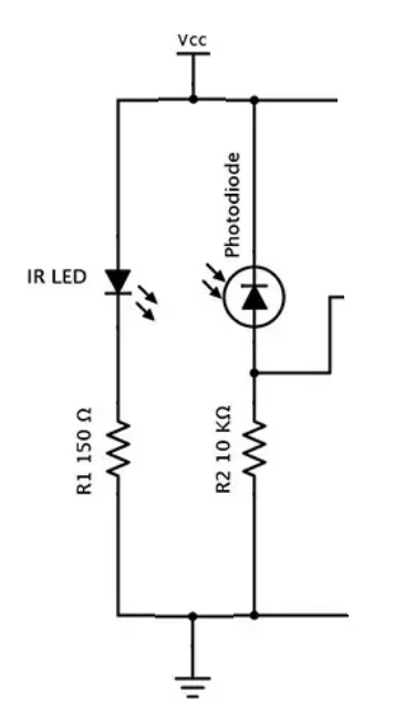 IR LED and photodiode