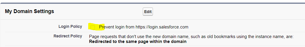 My Domain Login Policy