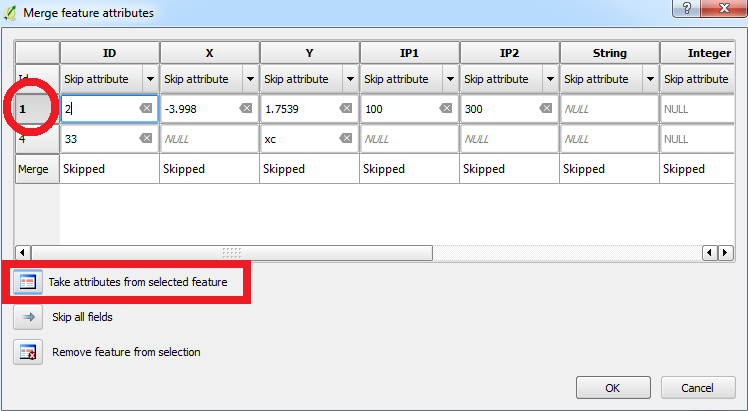 Merge feature attributes