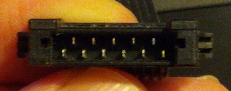 male connector, crimped onto cable