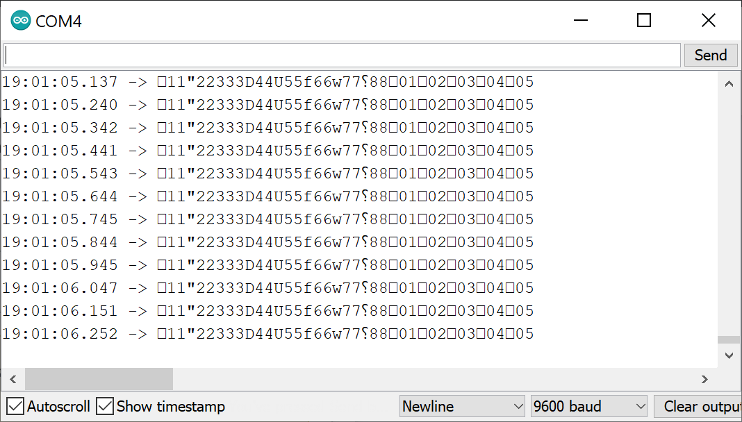 Using Serial write and Print function for array