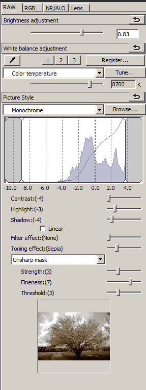 settings screenshot