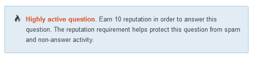 Highly active question. Earn 10 reputation in order to answer this question. The reputation requirement helps protect this question from spam and non-answer activity.