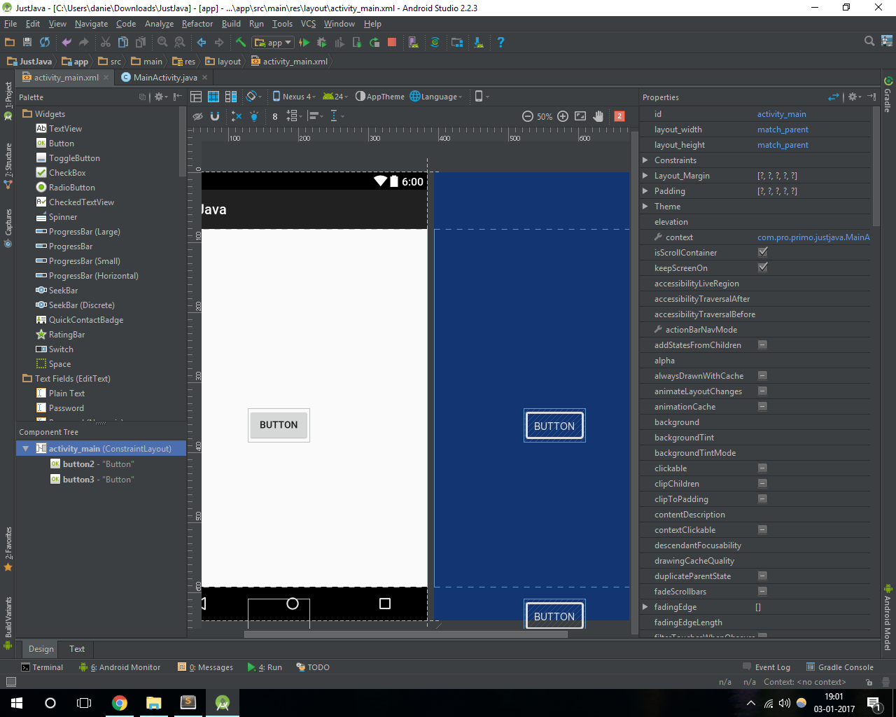 De que forma se implementa el ScrollView para no romper el Constraints Layout?