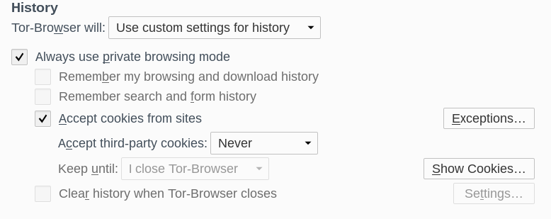 Accept cookies from sites, only disallow third-party cookies