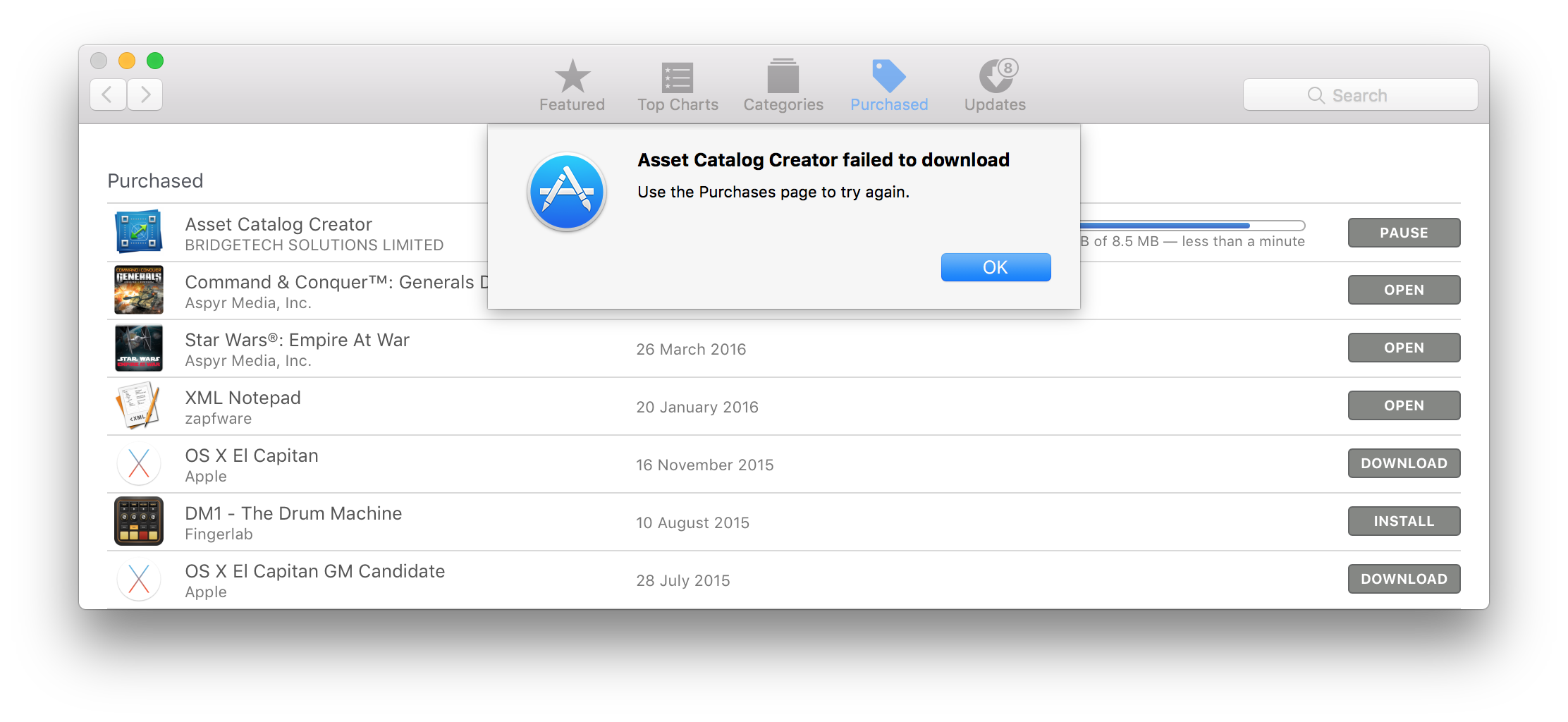 mac app store purchase fail