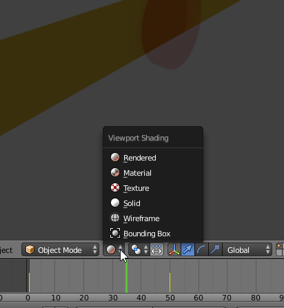 Veiwport shading menu in 3DView menu bar