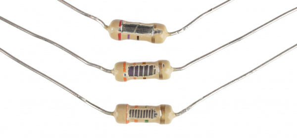 Axial resistor cutaway showing spirals