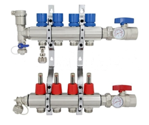 manifold with valves on end