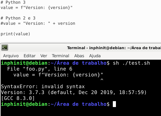 resultado python3 no debian