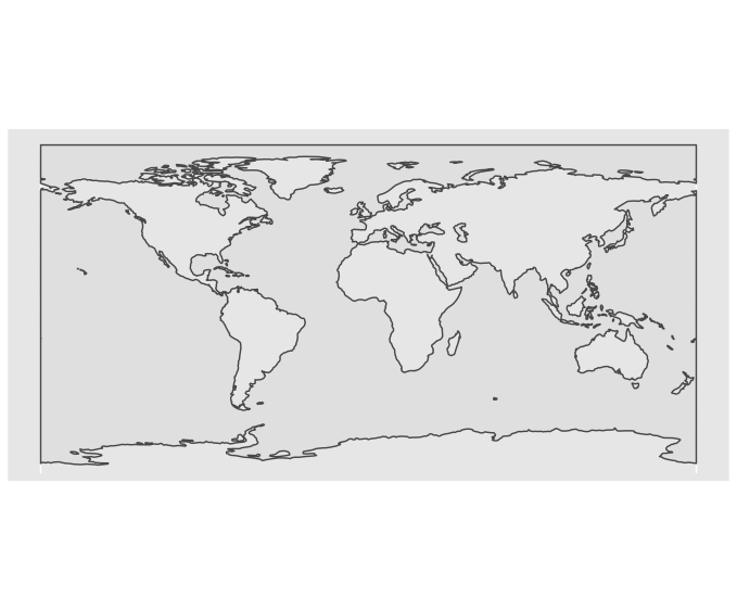 Map of oceans from rnaturalearth