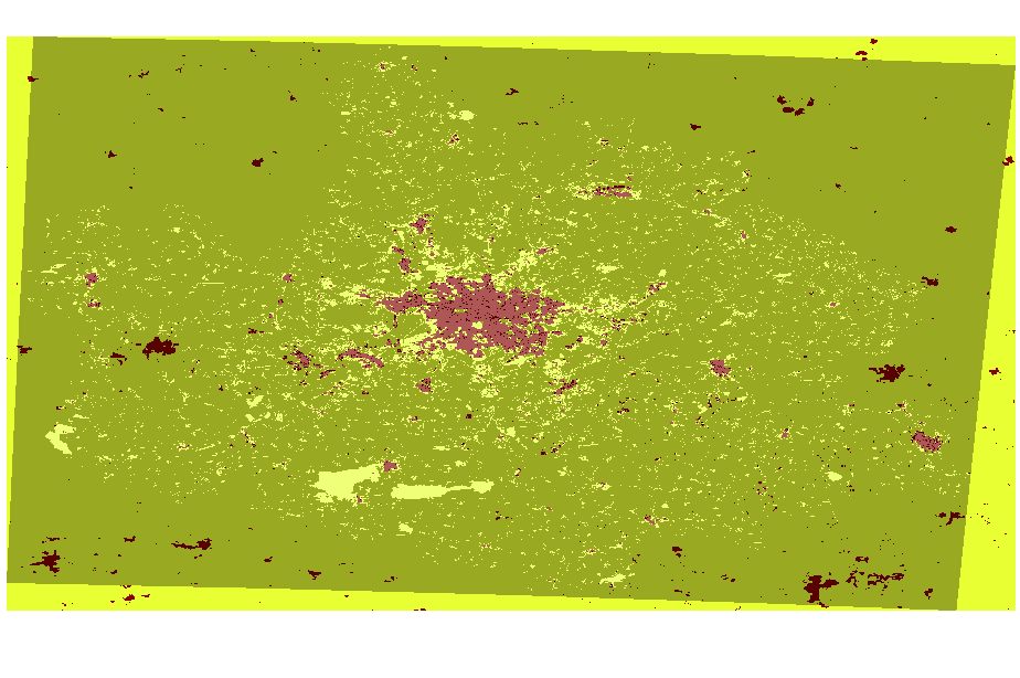 overlapping of two raster layers