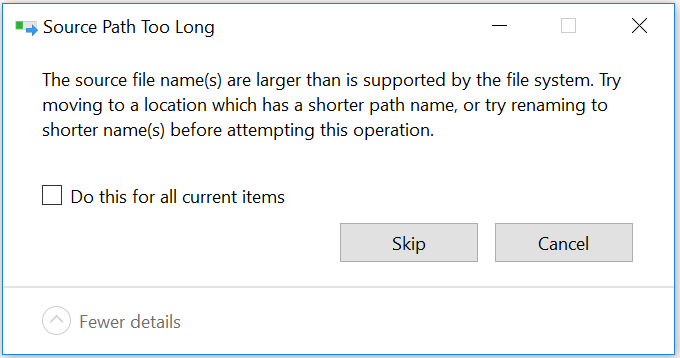Source Path Too Long