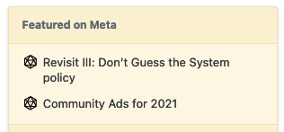 "Featured on Meta: Community Ads for 2021"