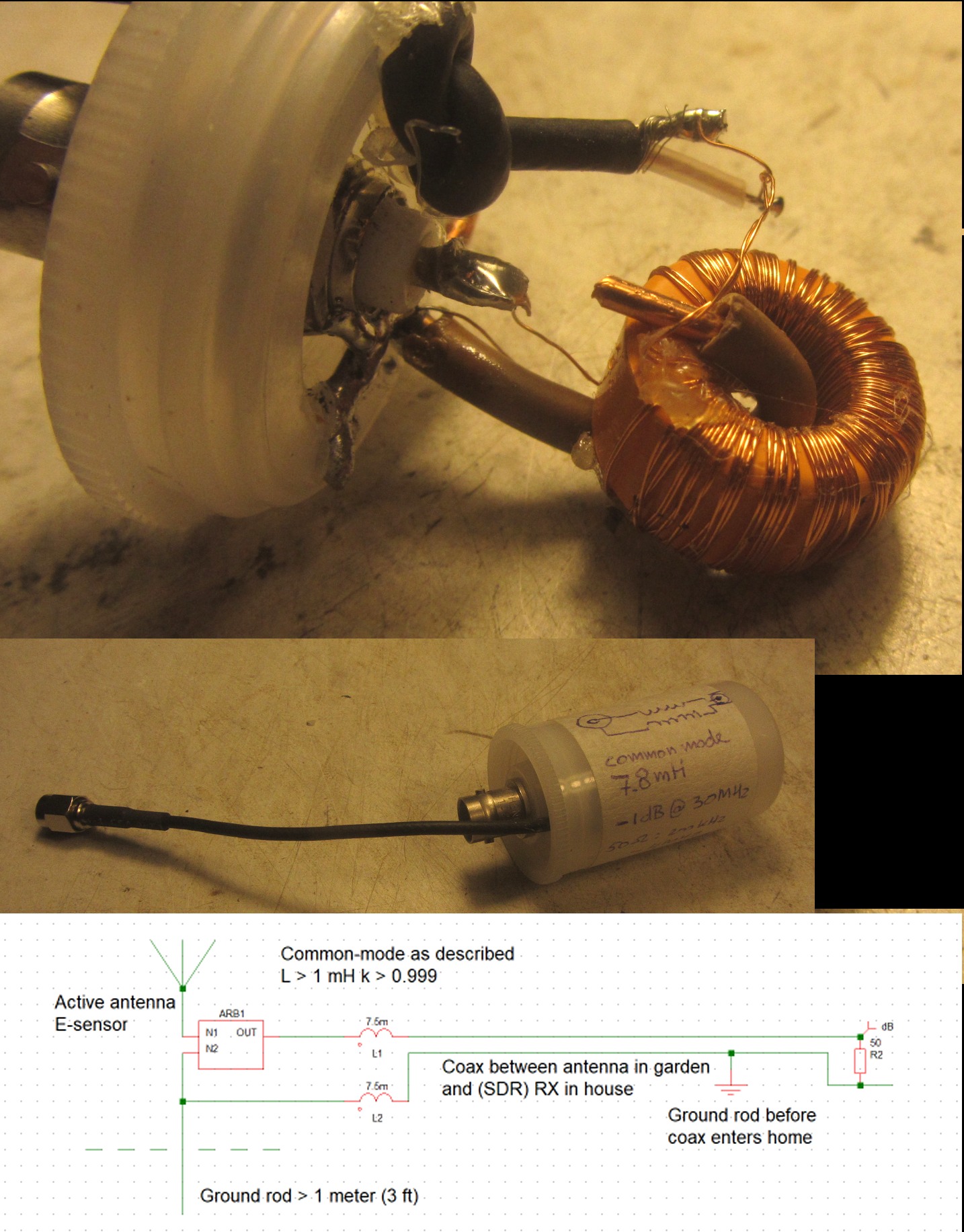 Common mode interference isolator for SDR connected to noisy supply environment