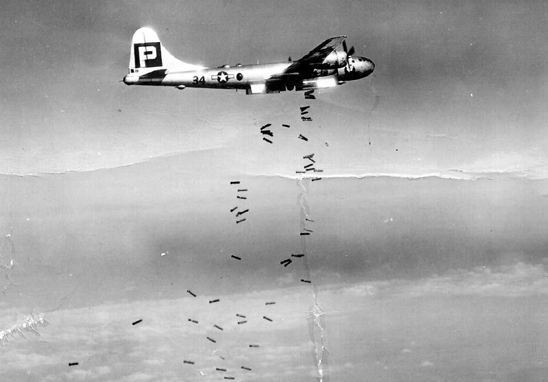 B-29 dropping bombs