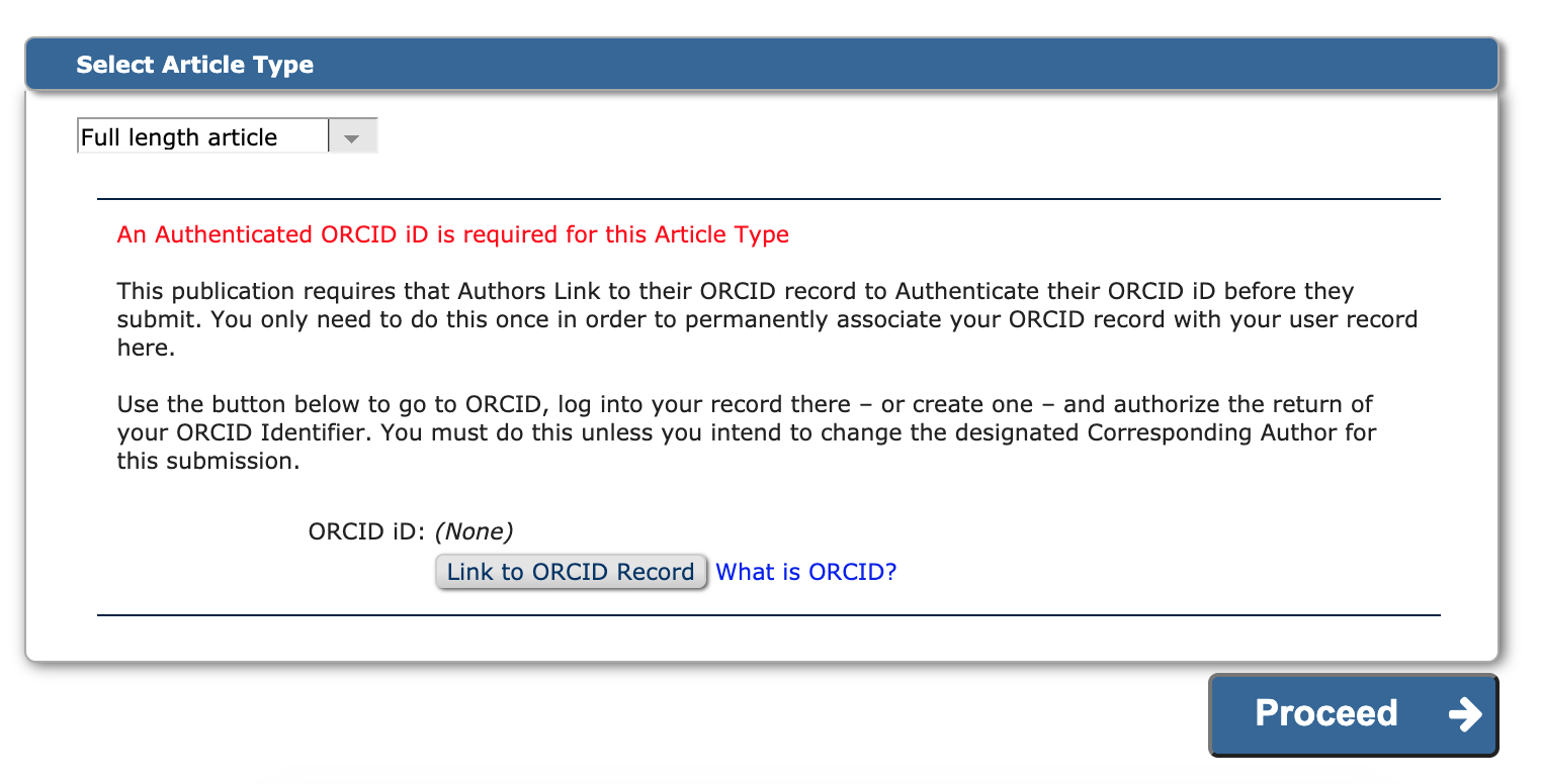 The 1st step to link ORCID