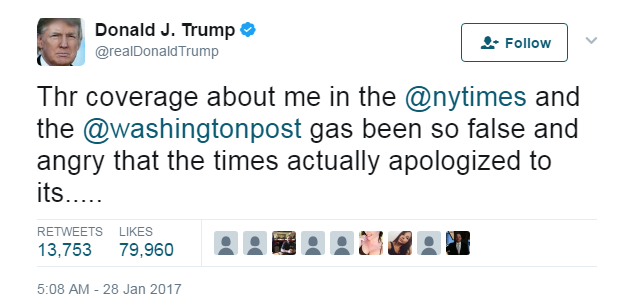 Donald J. Trump tweet