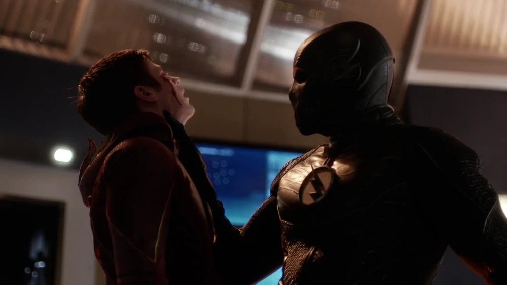 Zoom holds Flash by the throat