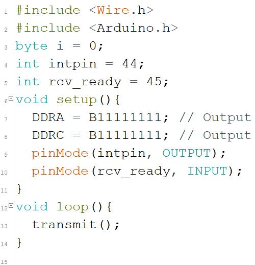 code setting up ports