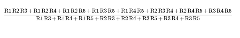 Resistor network equation