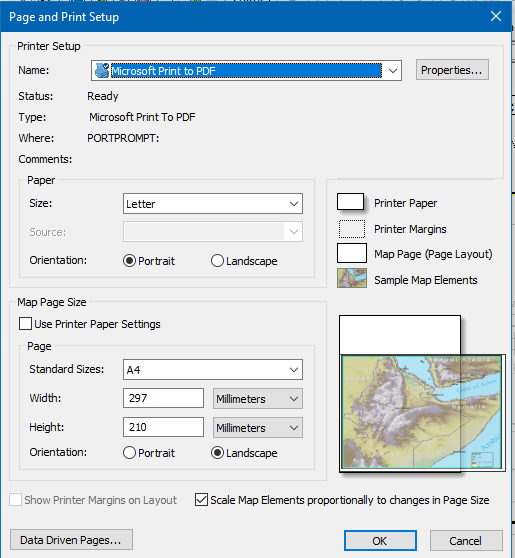 Page & Print Setup