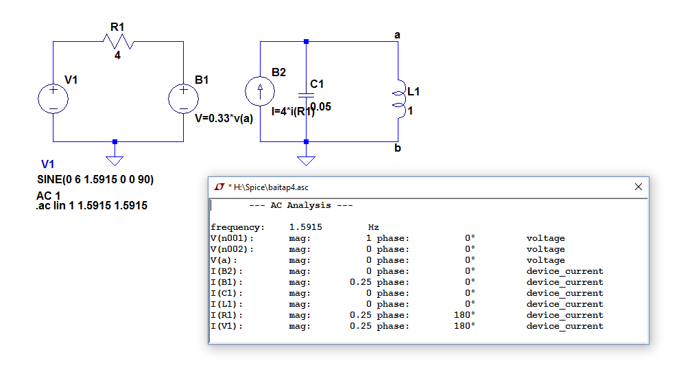 My schematic and its result