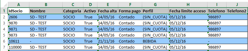 Excel sin filtro