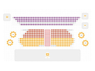 Graphic showing seats in differently colored groups