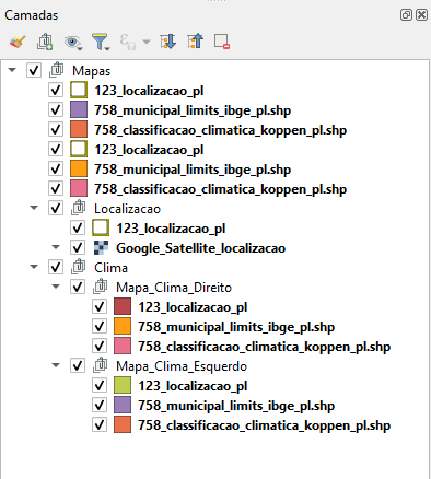 picture of layers loaded in qgis