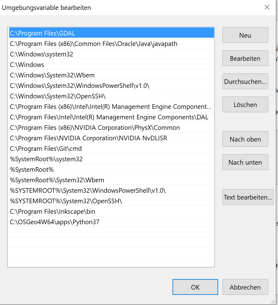 For the path system variable