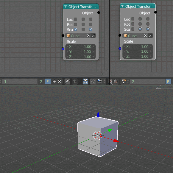 two node trees working together