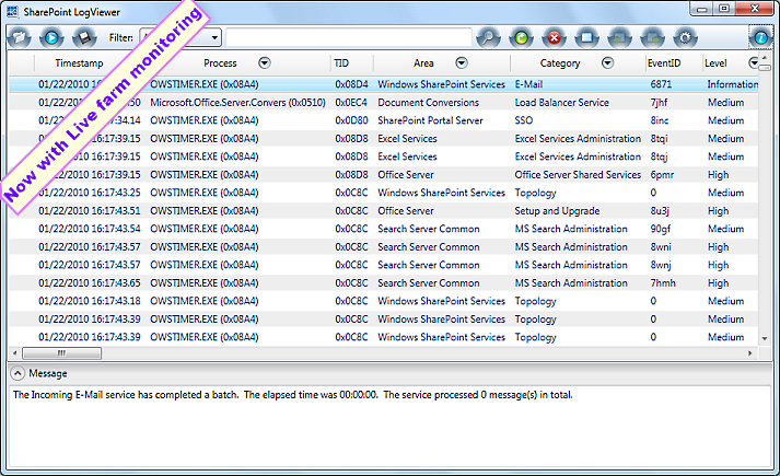 SharePoint LogViewer - View ULS logs the easy and efficient way