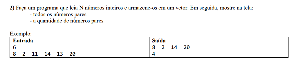 Entrada e Saída que deve ser usada