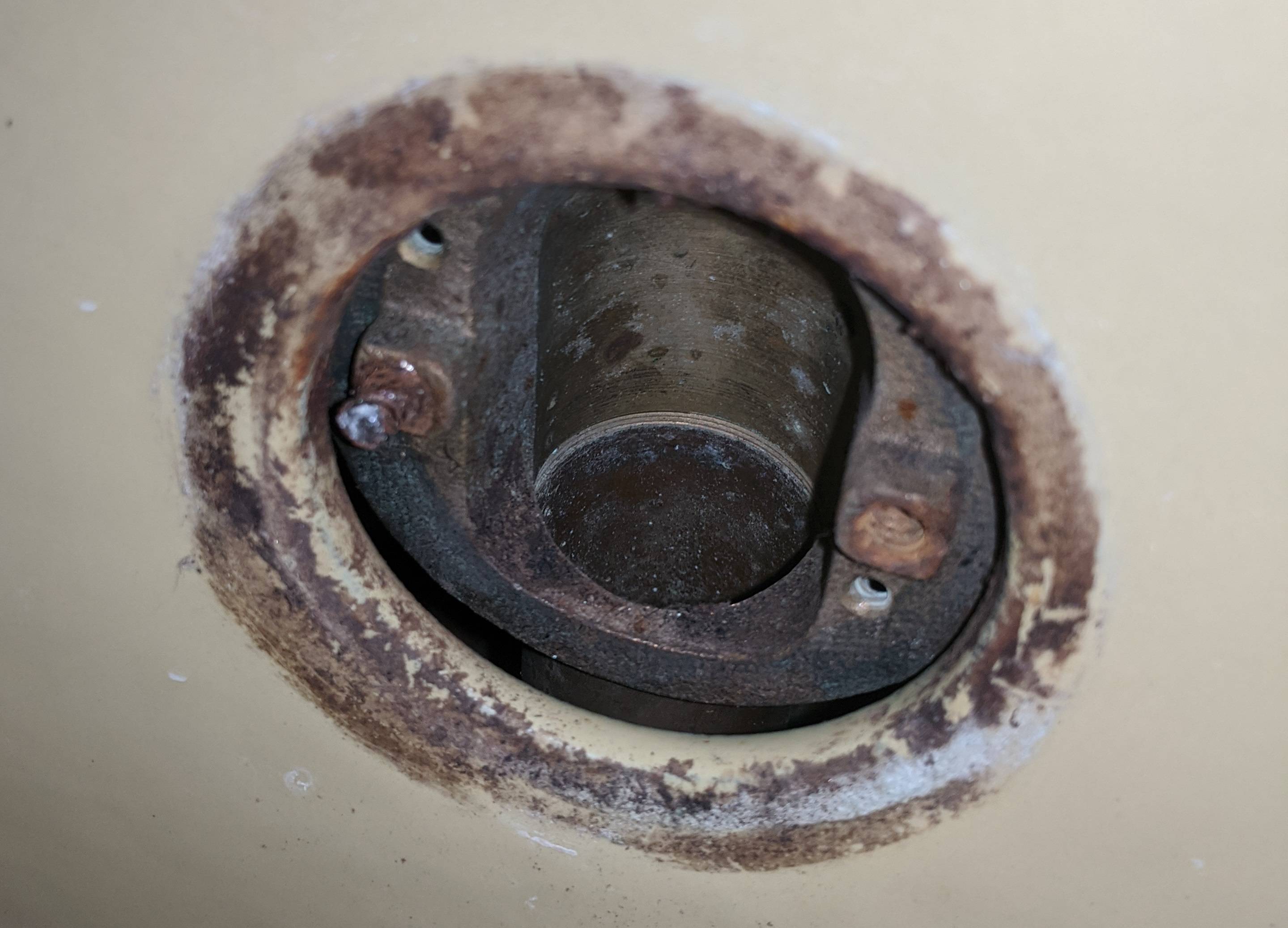 Broken tub overflow drain bolt