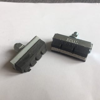 old and new brake pad