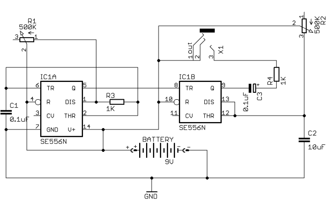 Schematic of enhanced Atari Punk Console - showing tip and ring connected to +V