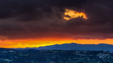 Sunset above Palaios Drys, Cyprus mountains - Fanis