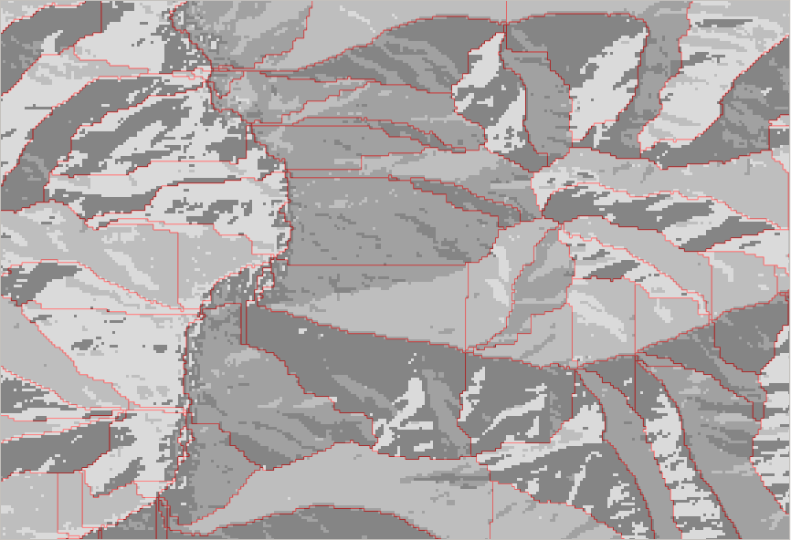 flow direction with basin overlay