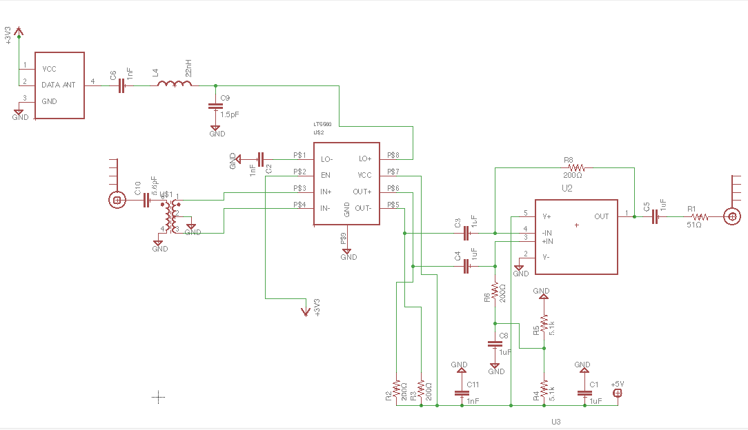 Downconverter (U2 is an LT6202)