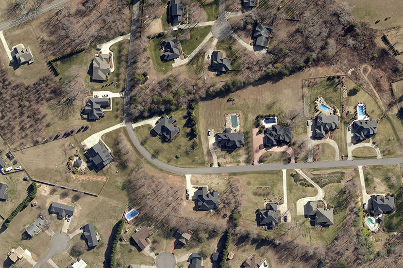 An example of an orthogonal remote sensing image