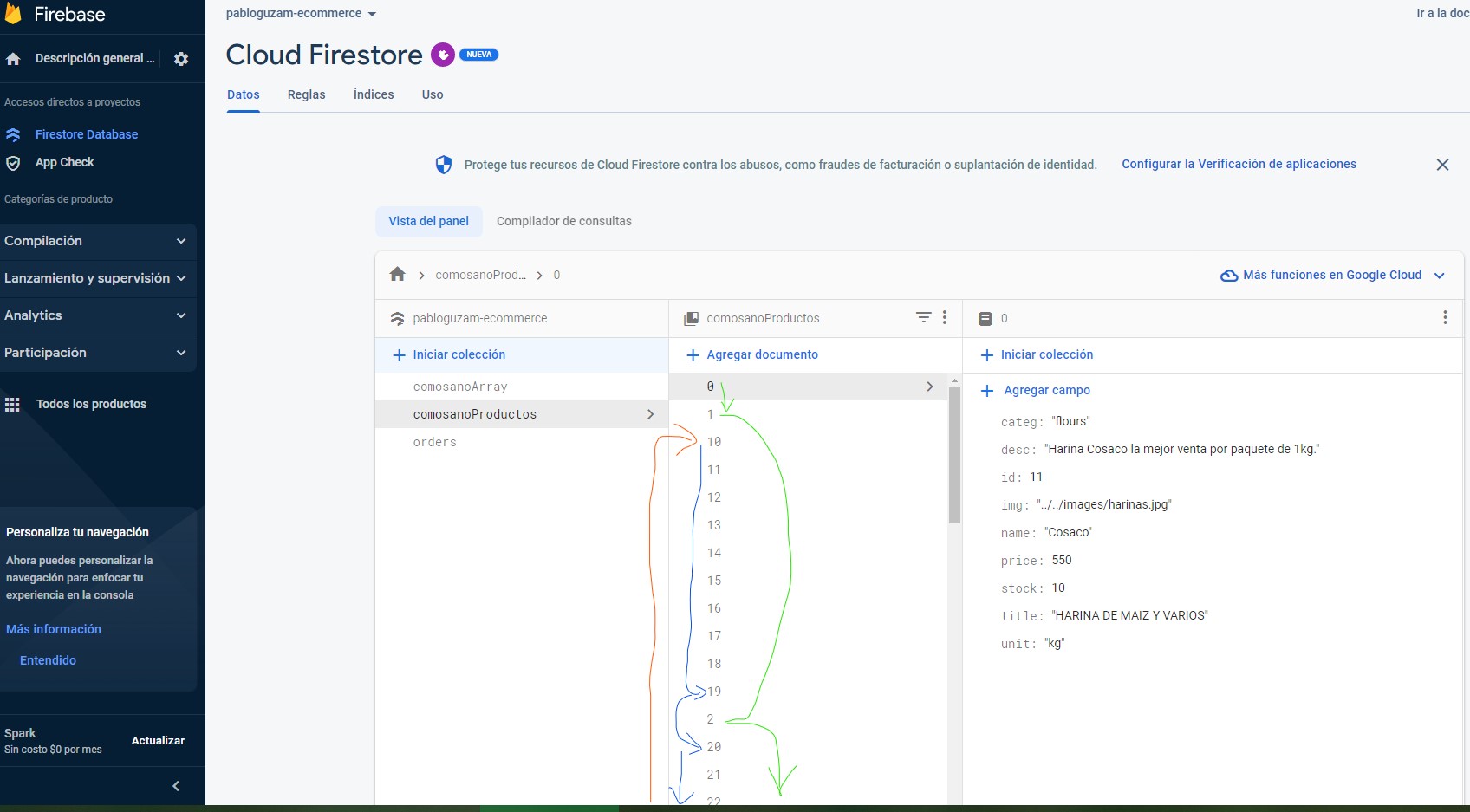 Subir JSON a Firebase